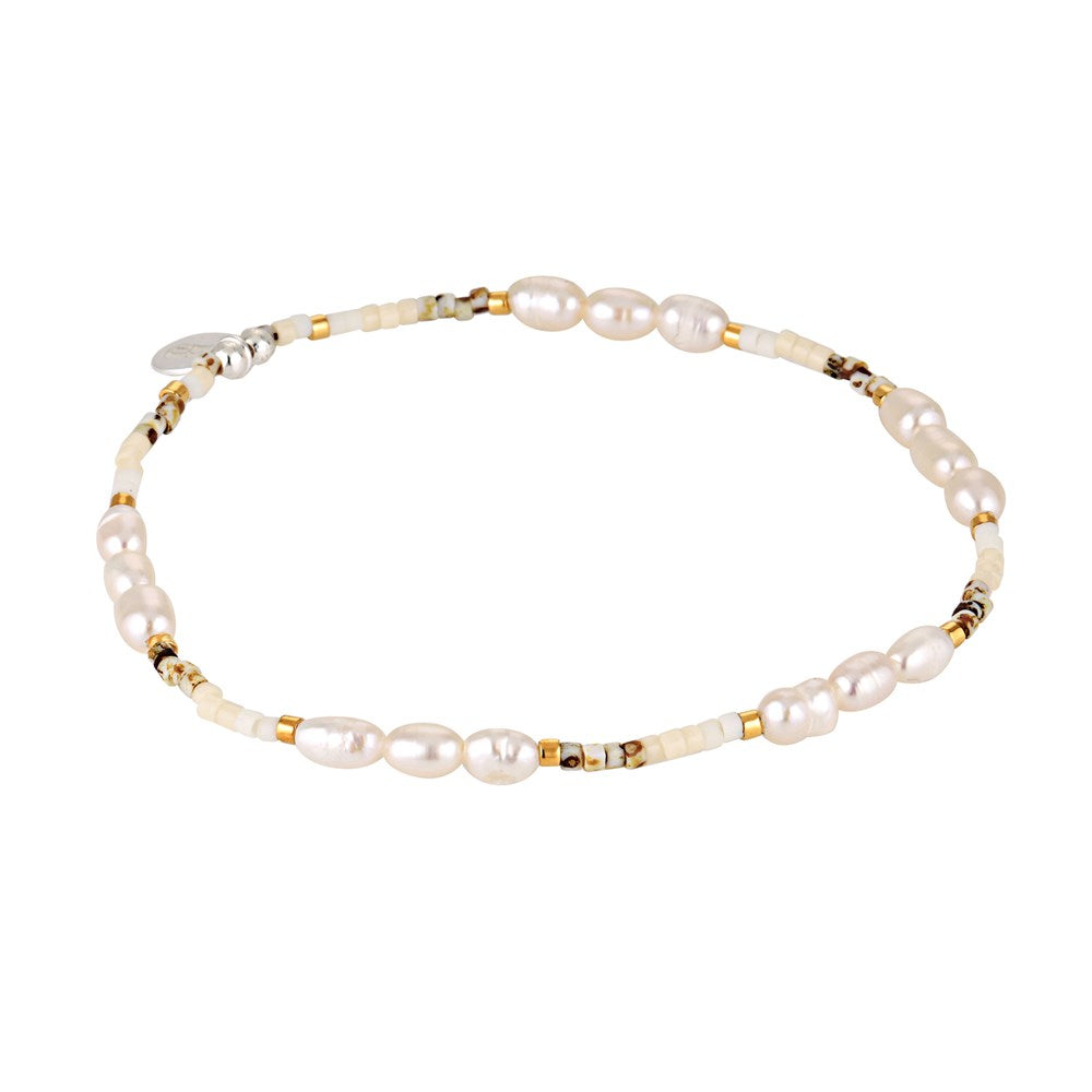 Moonstruck Pearl Stacking Bracelets Almond 1 - Bowerbird Jewels - Online Jewellery Store