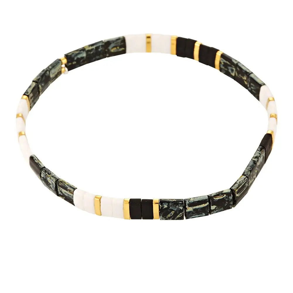 Mosaic Bracelet - Jet 1 - Australian Jewellery Brand Bowerbird Jewels