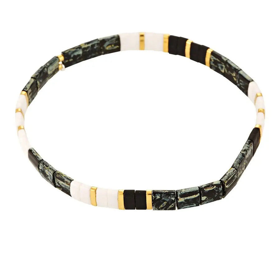 Mosaic Bracelet - Jet 1 - Australian Jewellery Brand Bowerbird Jewels