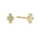 Mosaic Sparkling Stud Earrings Gold 1 - Australian Jewellery Brand Bowerbird Jewels