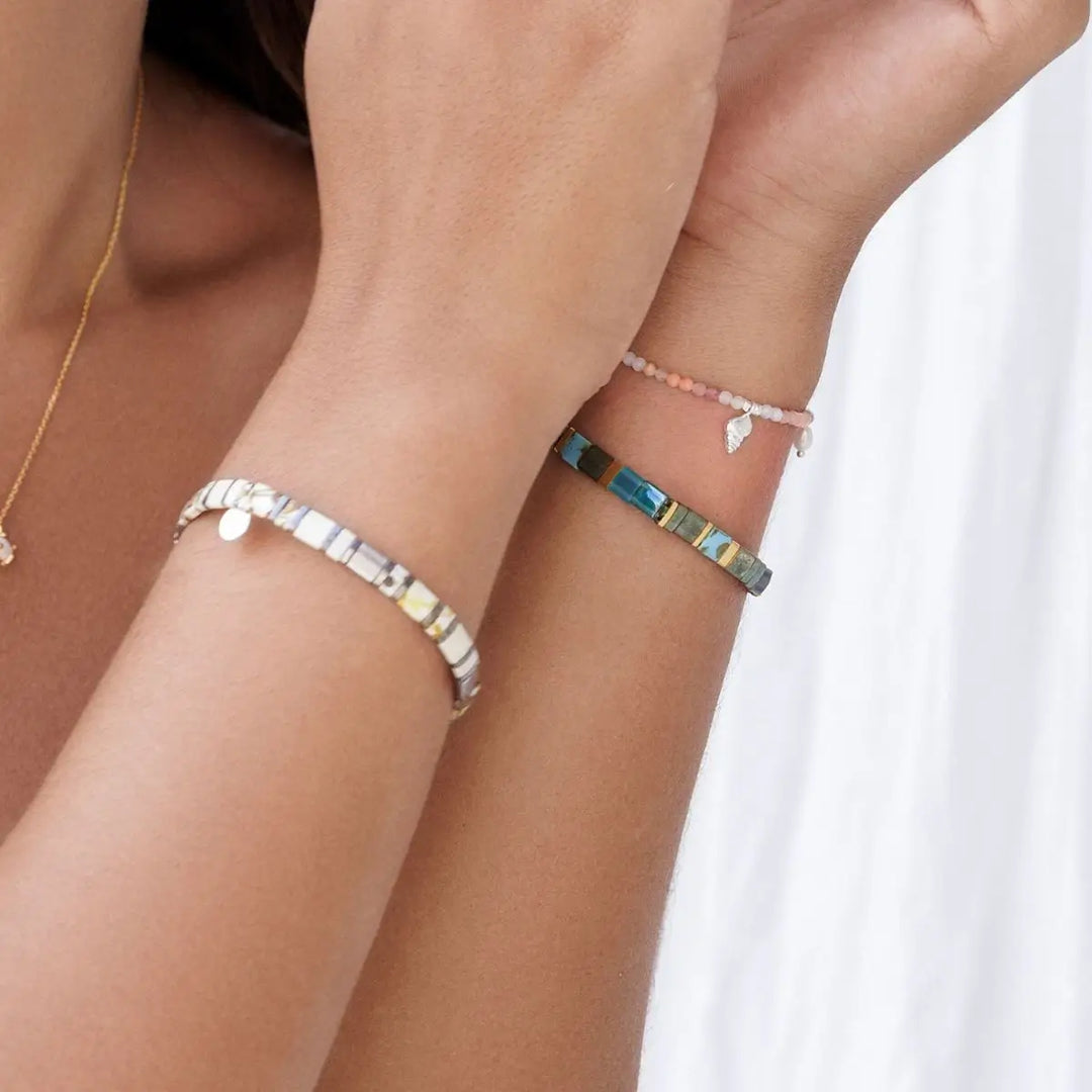 Mosaic Bracelet - Slate 2 on model-Australian Jewellery Brand Bowerbird Jewels