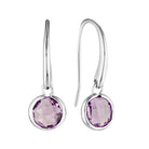 Nova Amethyst Drop Earrings in 18K Gold Vermeil or Silver Silver 1 - Australian Jewellery Brand Bowerbird Jewels