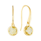 Nova Lemon Quartz Drop Earrings in 18K Gold Vermeil or Silver Gold 1 - Australian Jewellery Brand Bowerbird Jewels