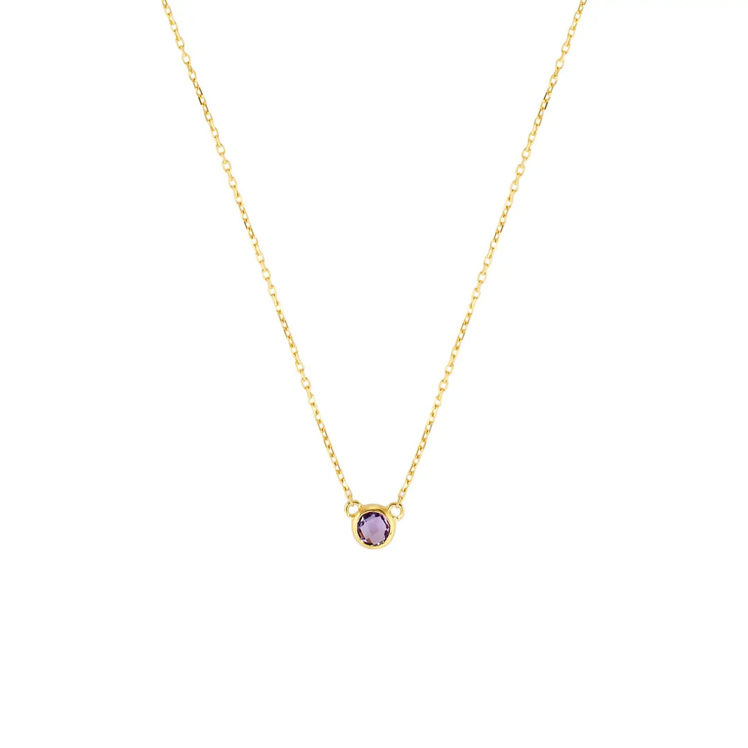 Nova Amethyst Necklace in 18K Gold Vermeil or Silver Gold 1 - Australian Jewellery Brand Bowerbird Jewels