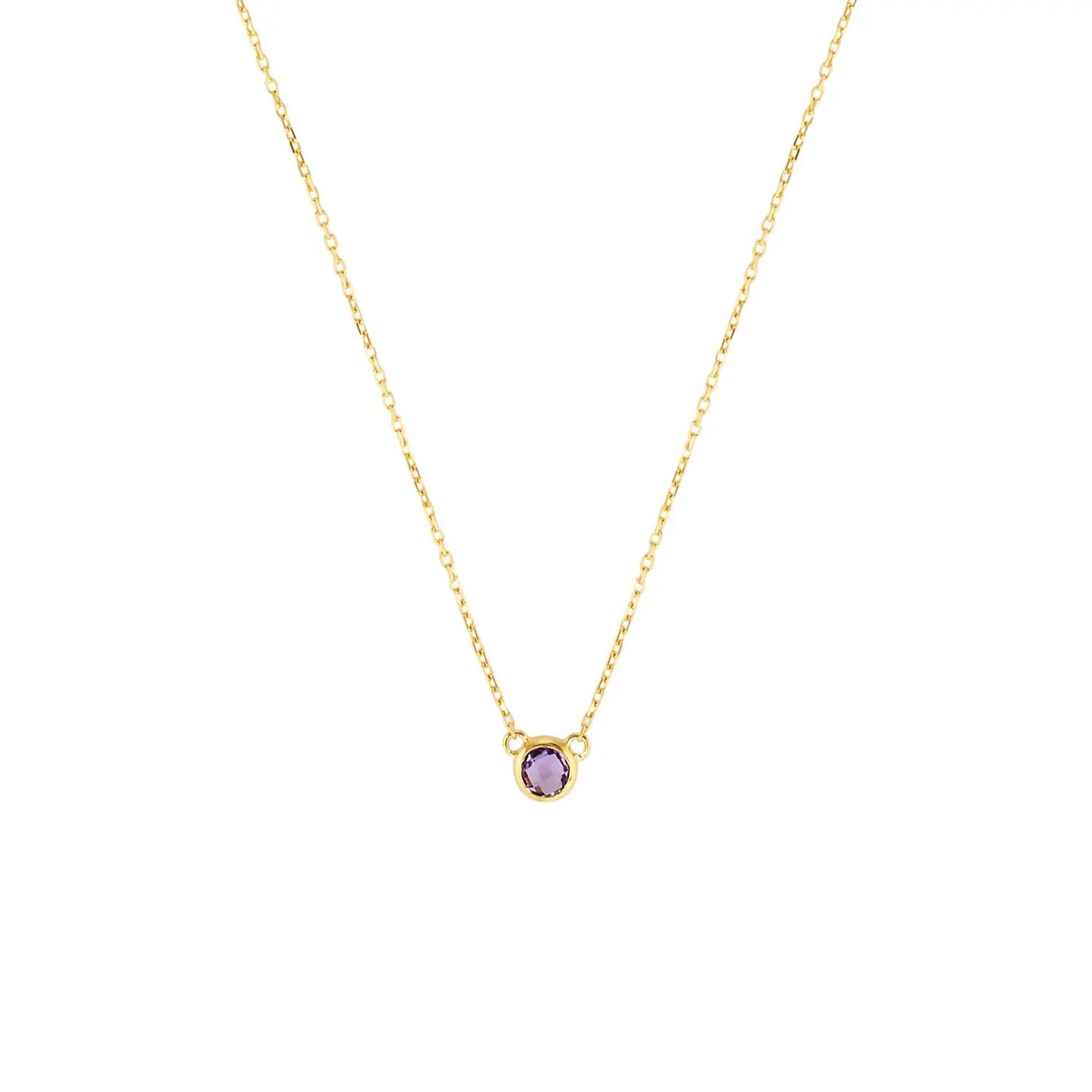 Nova Amethyst Necklace in 18K Gold Vermeil or Silver Gold 1 - Australian Jewellery Brand Bowerbird Jewels
