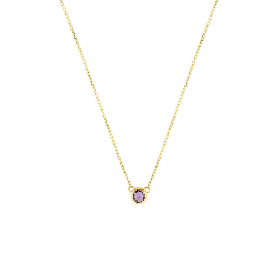 Nova Amethyst Necklace in 18K Gold Vermeil or Silver Gold 1 - Australian Jewellery Brand Bowerbird Jewels