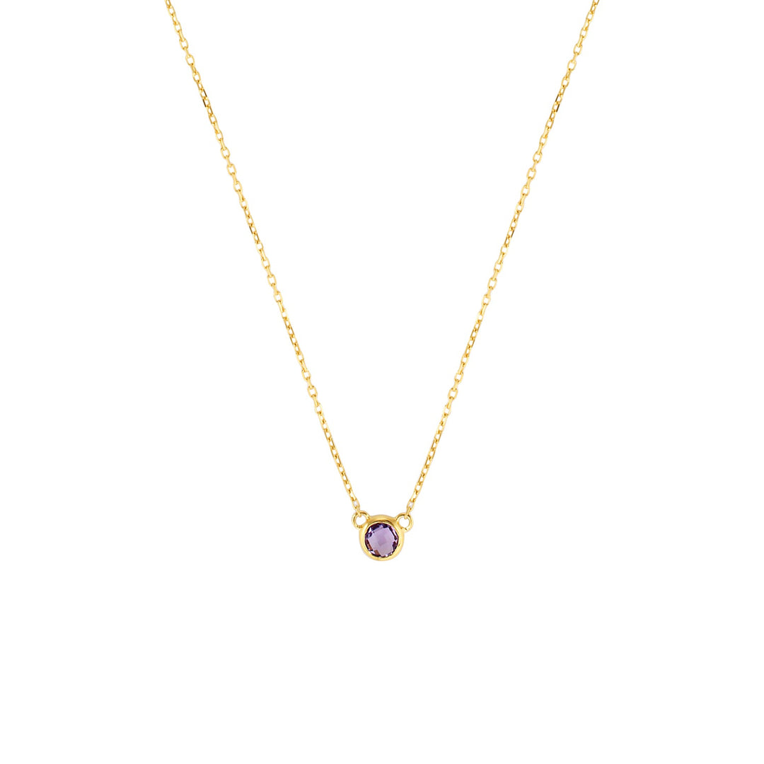 Nova Amethyst Necklace in 18K Gold Vermeil or Silver Gold 1 - Bowerbird Jewels - Online Jewellery Store