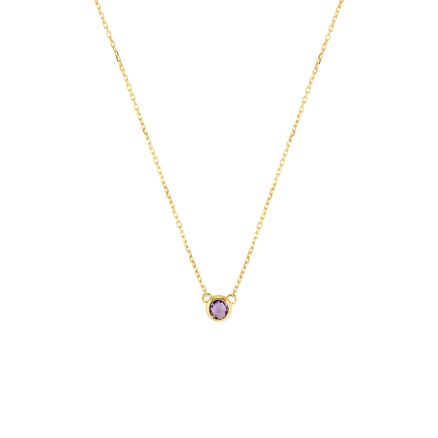 Nova Amethyst Necklace in 18K Gold Vermeil or Silver Gold 1 - Bowerbird Jewels - Online Jewellery Store