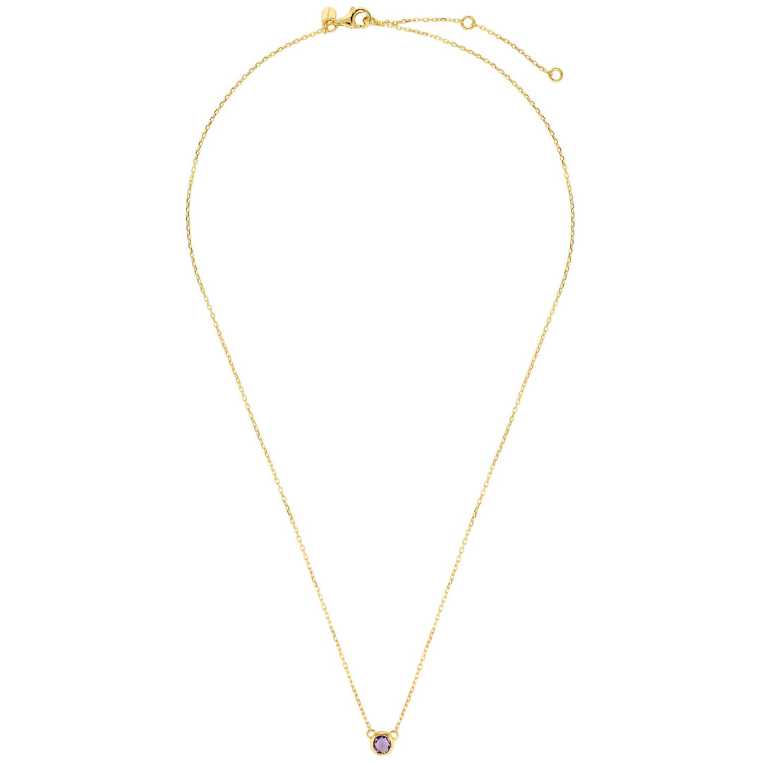 Nova Amethyst Necklace in 18K Gold Vermeil or Silver Gold 2 - Bowerbird Jewels - Online Jewellery Store