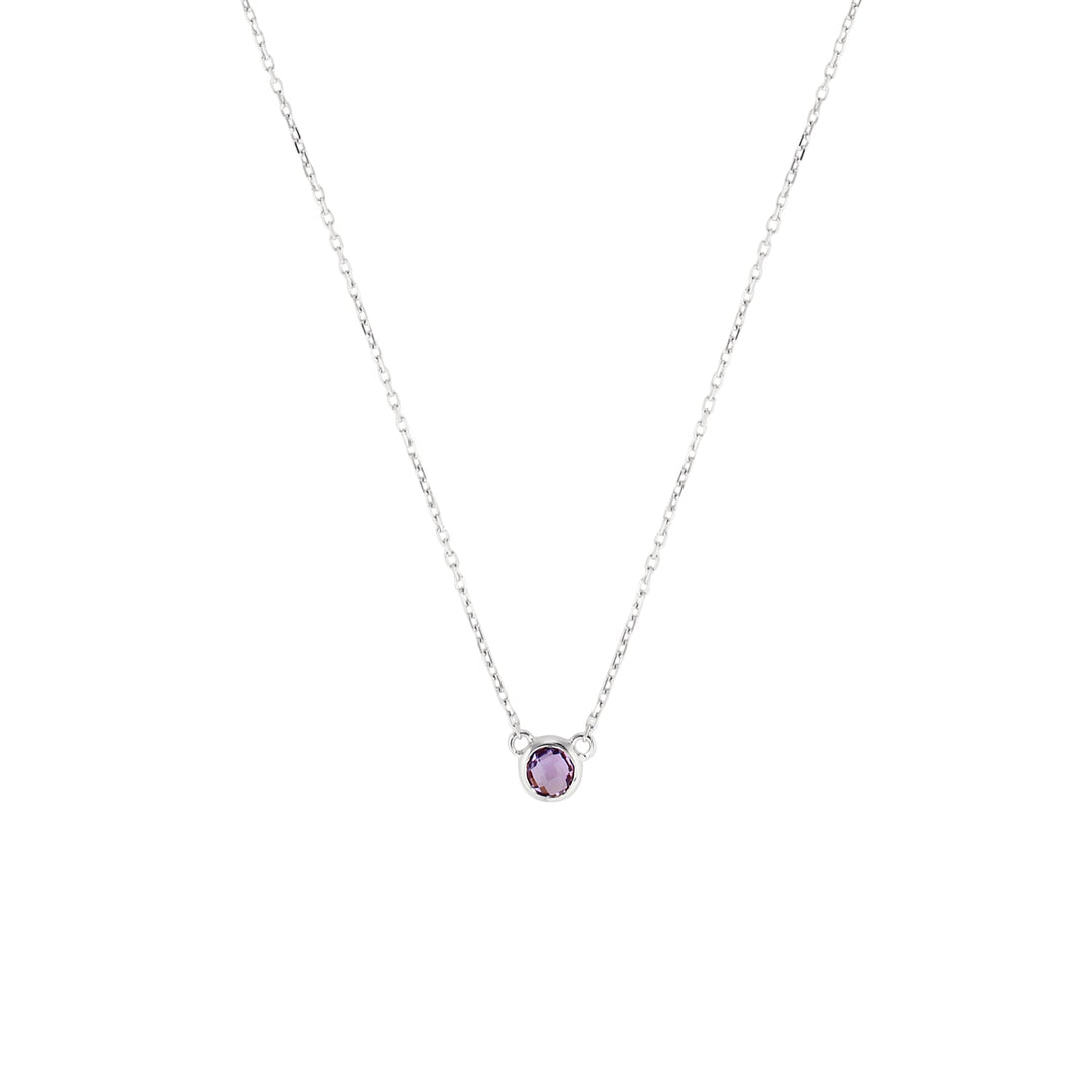 Nova Amethyst Necklace in 18K Gold Vermeil or Silver Silver 1 - Bowerbird Jewels - Online Jewellery Store