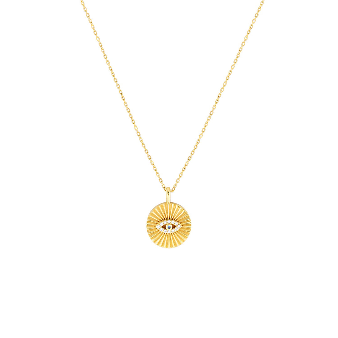 Omnis Evil Eye Necklace in Sterling Silver or Gold1 in Gold - Australian Jewellery Brand Bowerbird Jewels