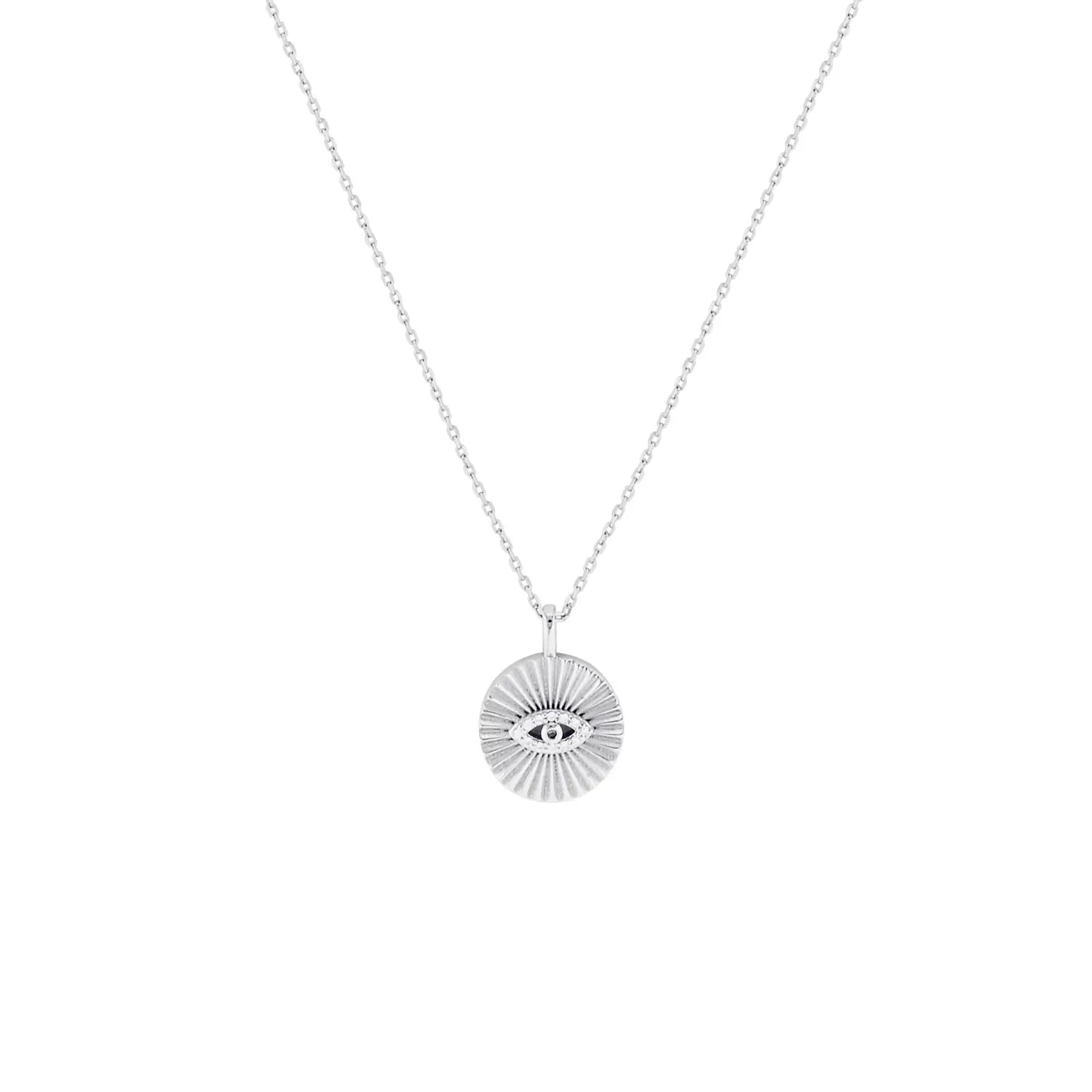 Omnis Evil Eye Necklace in Sterling Silver or Gold Silver 1 - Australian Jewellery Brand Bowerbird Jewels