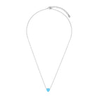 Opalite Heart Necklace Silver 3 - Bowerbird Jewels - Online Jewellery Store