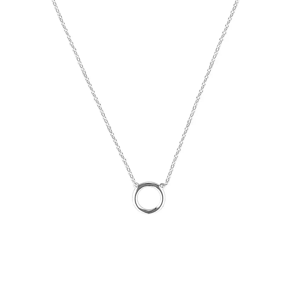 Orbit Circle Necklace in Silver and Gold Silver 1 - Australian Jewellery Brand Bowerbird Jewels