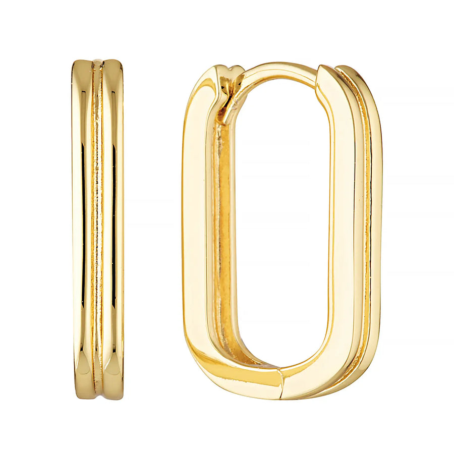 Parea Tube Huggie Hoop Earrings Gold 1 - Australian Jewellery Brand Bowerbird Jewels
