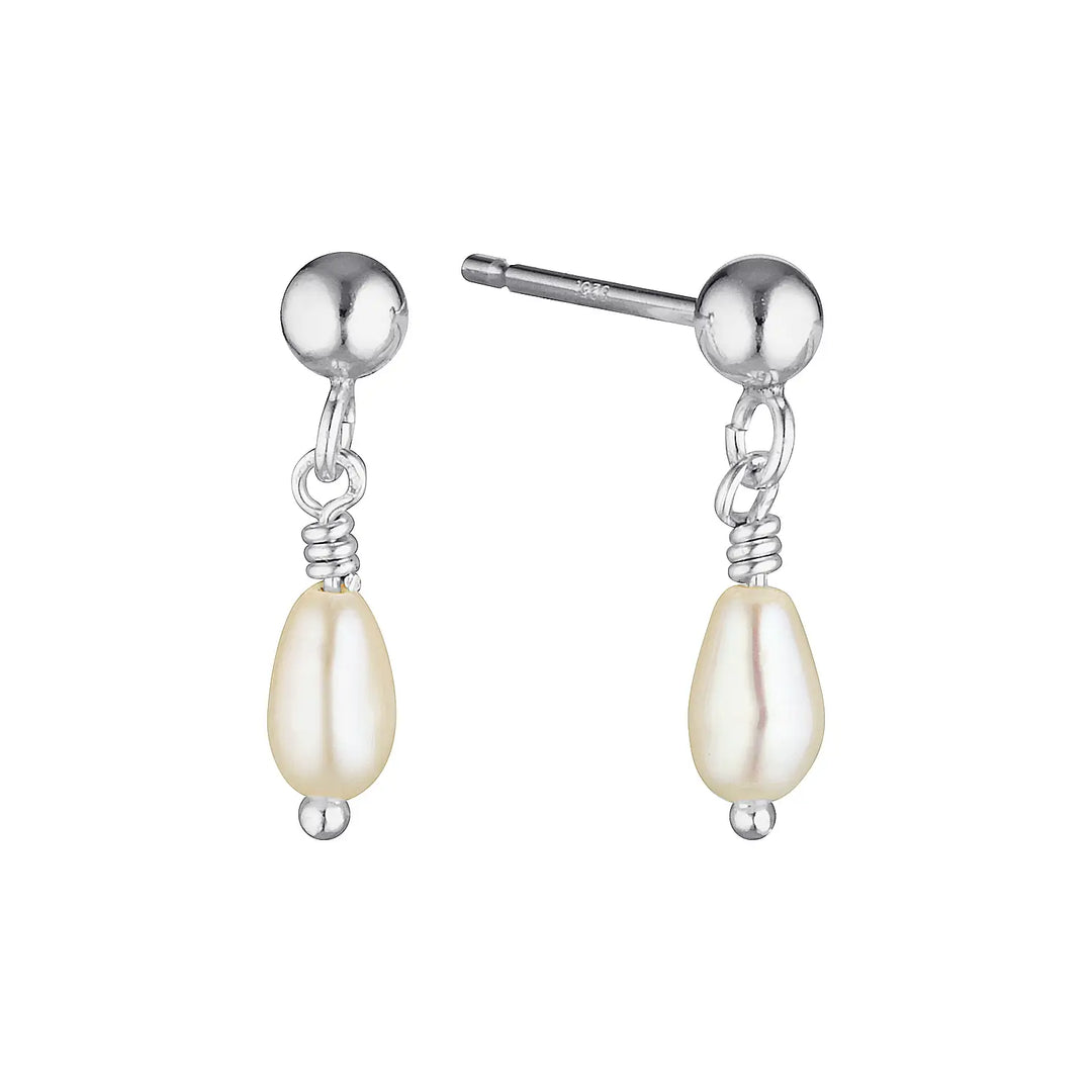 Pearl Raindrop Earrings Silver 1 - Australian Jewellery Brand Bowerbird Jewels