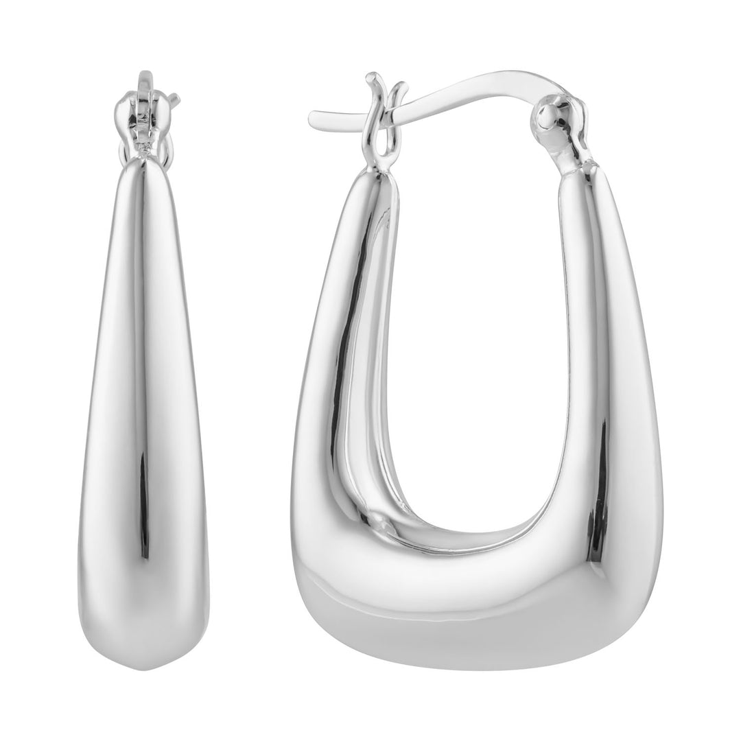 Polished Silver Handbag Hoop Earrings - Online Australian Jewellery Brand Bowerbird Jewels