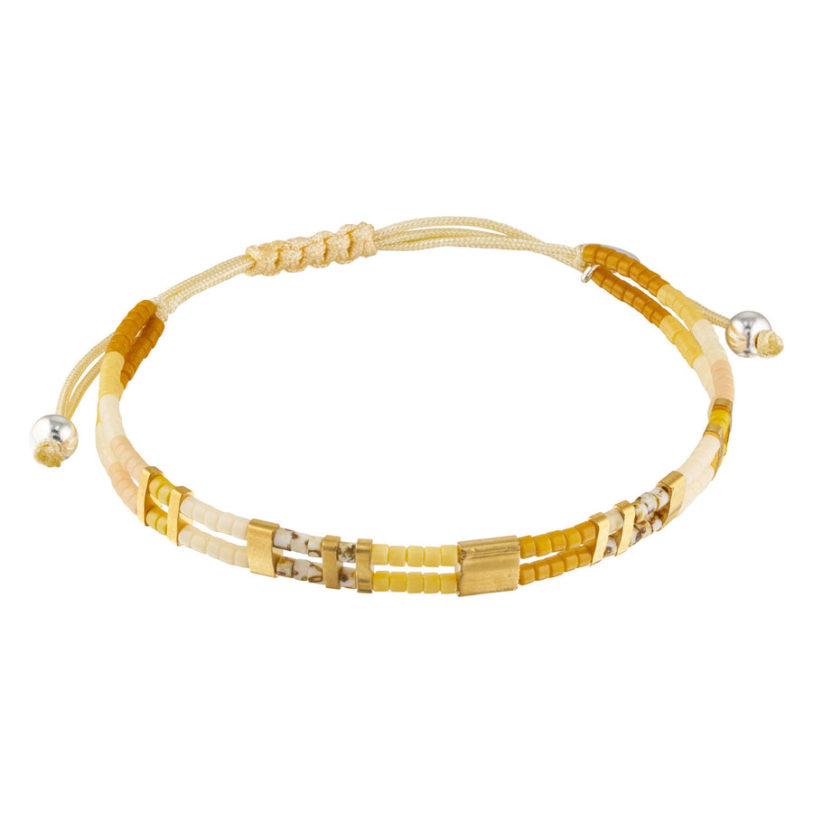Prism Beaded Stacking Bracelet - Amber-Australian Jewellery Brand Bowerbird Jewels
