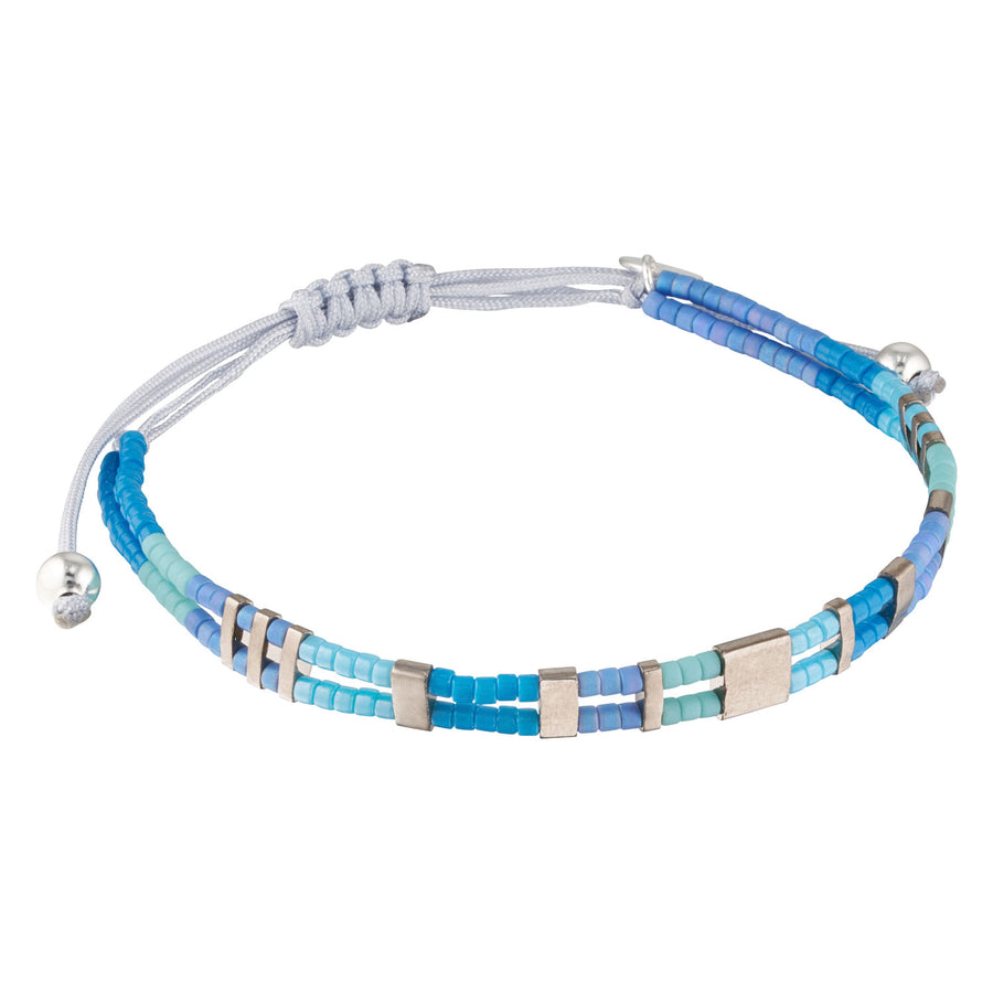 Prism Beaded Stacking Bracelet - Blue Topaz-Australian Jewellery Brand Bowerbird Jewels
