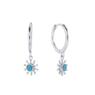 Radiating Sun Huggie Earrings Silver 2 - Bowerbird Jewels - Online Jewellery Store