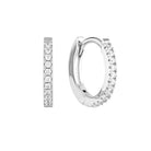 Reverie Cubic Zirconia Huggie Hoop Earrings Silver 1 - Australian Jewellery Brand Bowerbird Jewels