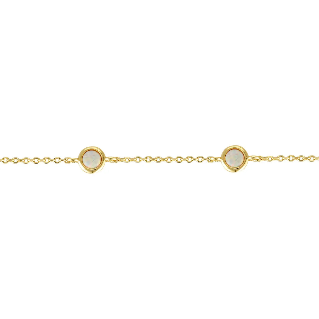 Ripples White Opalite Bracelet Gold 2 - Australian Jewellery Brand Bowerbird Jewels