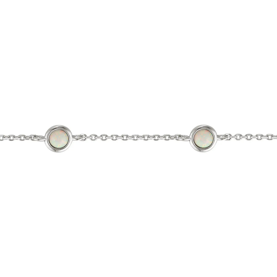 Ripples White Opalite Bracelet Silver 2 - Australian Jewellery Brand Bowerbird Jewels