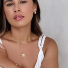 Rising Sun Necklace Gold 2 - on model- Australian Jewellery Brand Bowerbird Jewels