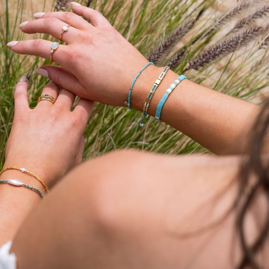 Round Bezel Set Garnet Ring in 18K Gold Vermeil Gold 4 - Australian Jewellery Brand Bowerbird Jewels