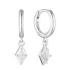 Scintilla Drop Huggie Earrings Silver 1 - Australian Jewellery Brand Bowerbird Jewels