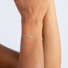 Silver-Cubic Zirconia Cross Bracelet4 on model-Australian Jewellery Brand Bowerbird Jewels