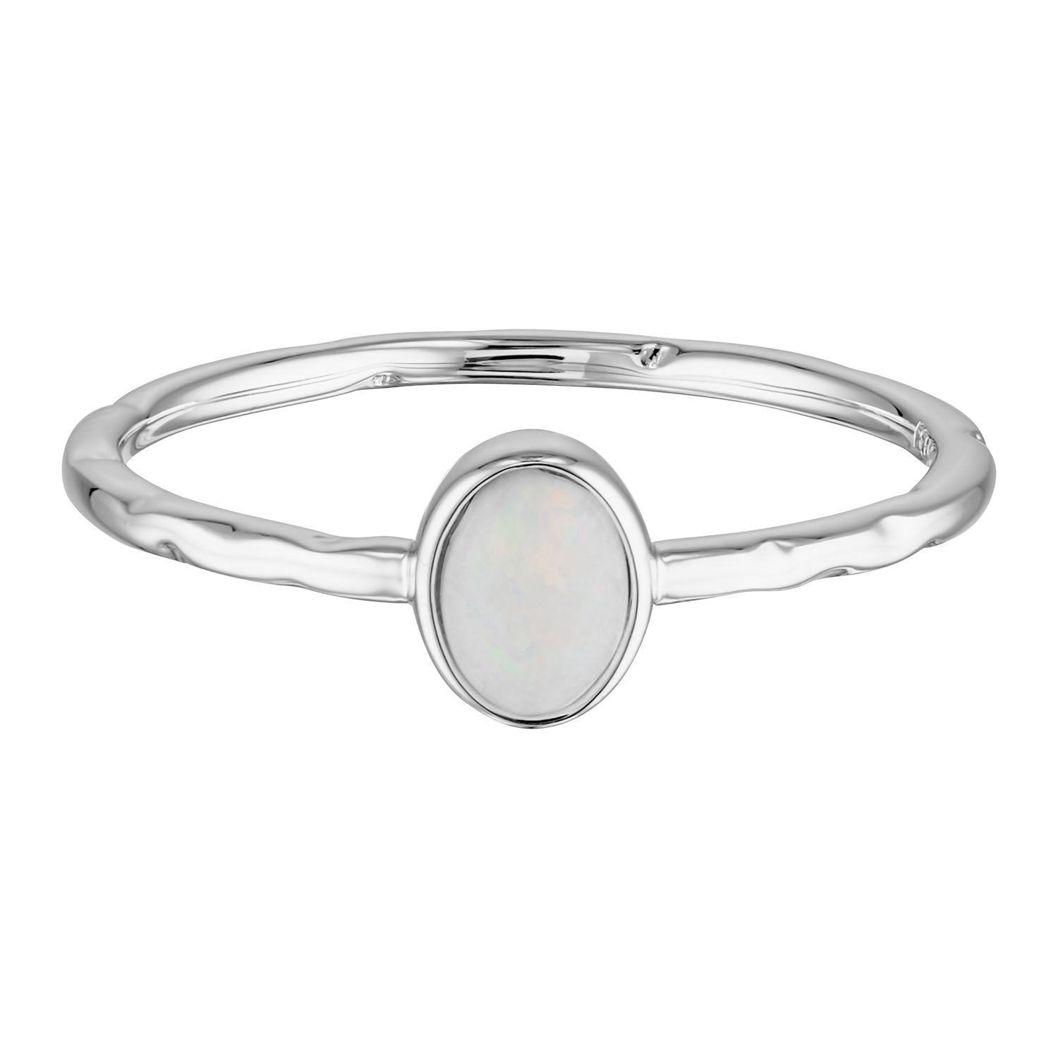 Silver-Solasta Solitaire Opalite Ring in Sterling Silver-Australian Jewellery Brand Bowerbird Jewels
