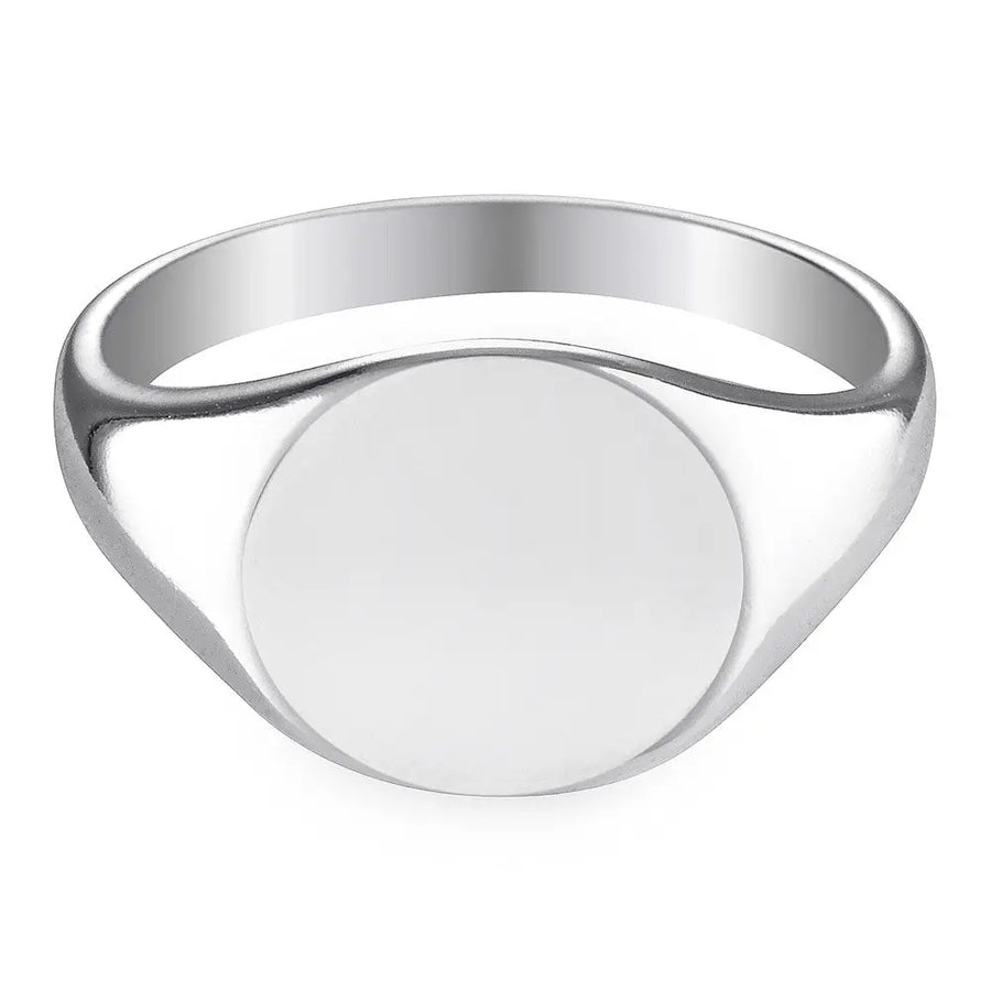 Silver Oval Signet Ring Silver 1 - Australian Jewellery Brand Bowerbird Jewels