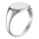 Silver Oval Signet Ring Silver 2 - Australian Jewellery Brand Bowerbird Jewels