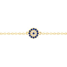Silver Evil Eye Bracelet Dark BLue Gold 2 - Australian Jewellery Brand Bowerbird Jewels