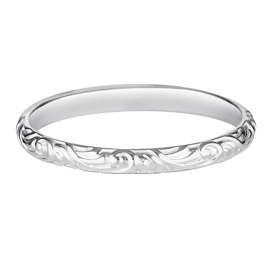 Silver Wavy Pattern Ring Silver 1 - Bowerbird Jewels - Online Jewellery Store