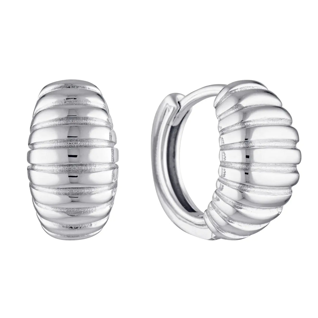 Sisu Huggie Earrings Silver 1 - Australian Jewellery Brand Bowerbird Jewels