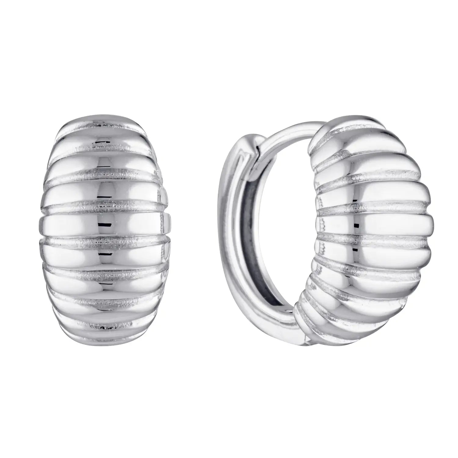 Sisu Huggie Earrings Silver 1 - Australian Jewellery Brand Bowerbird Jewels