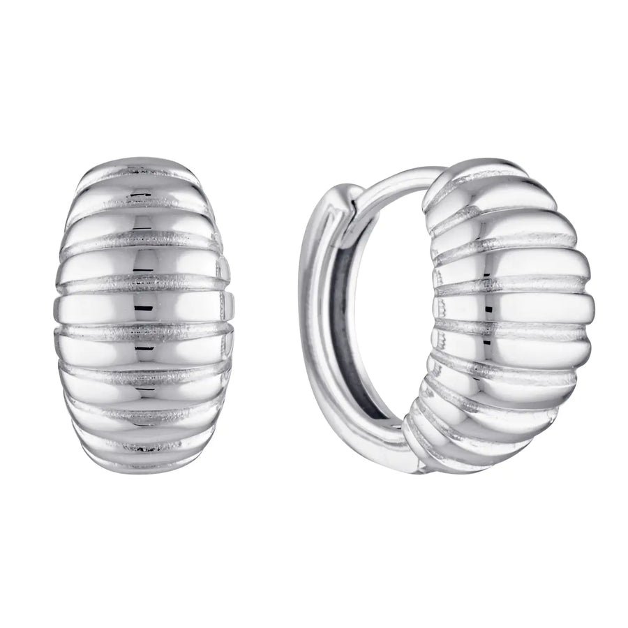 Sisu Huggie Earrings Silver 1 - Australian Jewellery Brand Bowerbird Jewels