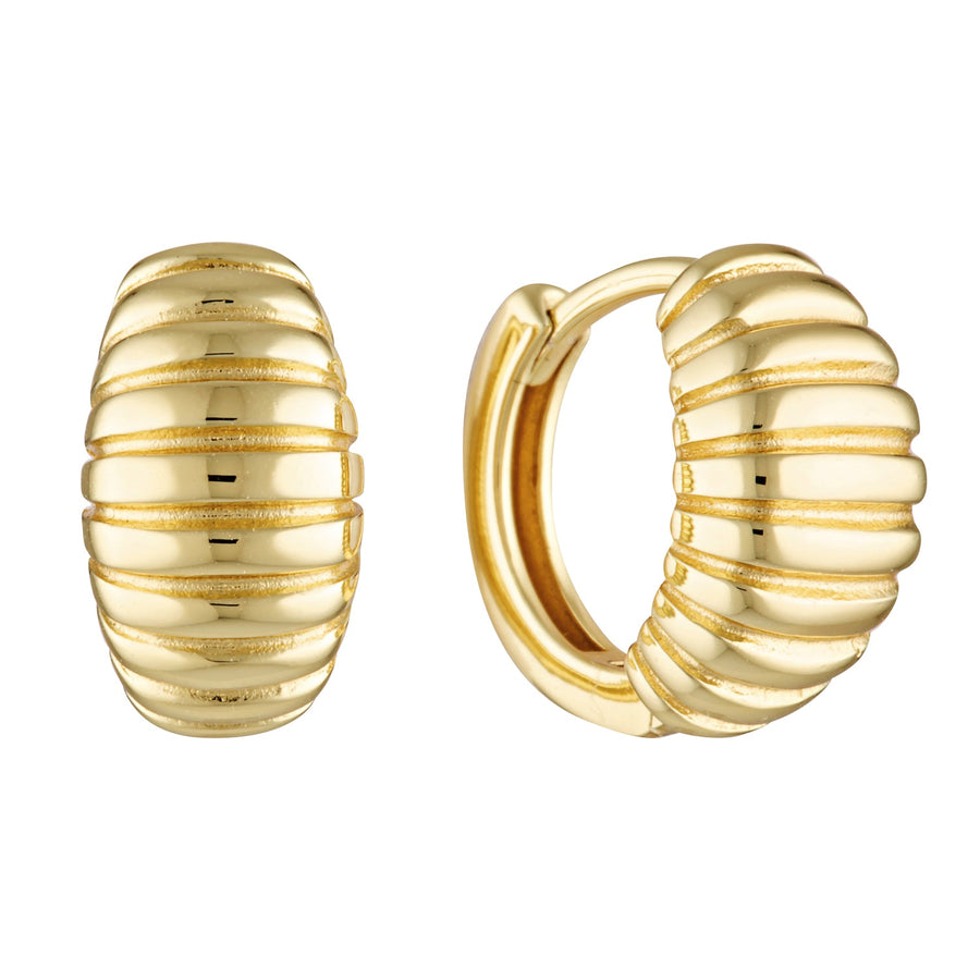 Sisu Huggie Earrings Gold 1 - Australian Jewellery Brand Bowerbird Jewels