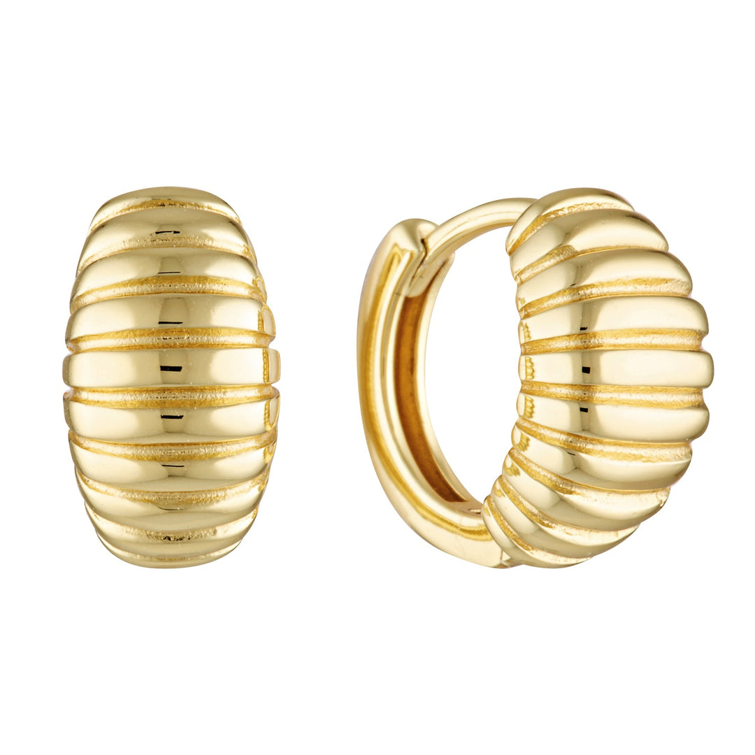 Sisu Huggie Earrings Gold 1 - Bowerbird Jewels - Online Jewellery Store