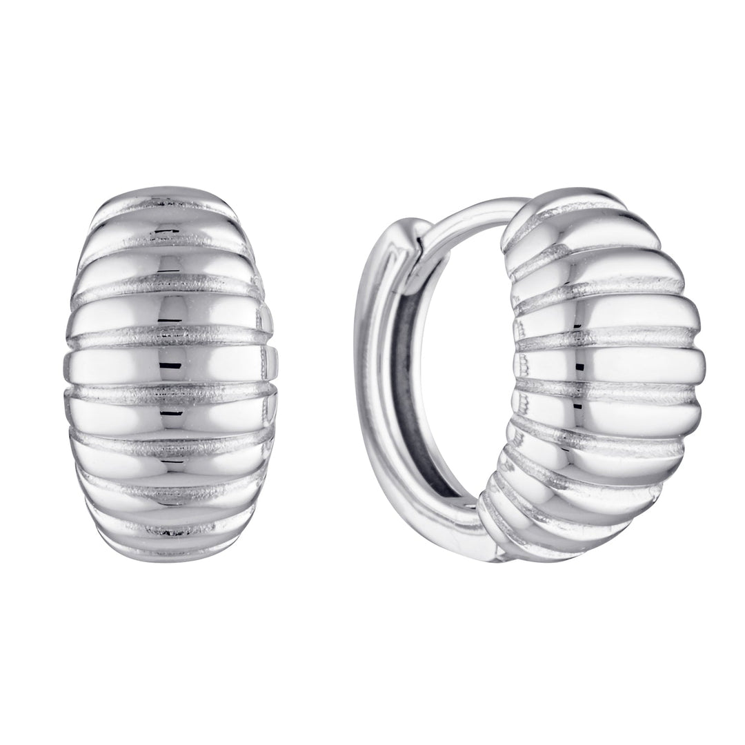 Sisu Huggie Earrings Silver 1 - Australian Jewellery Brand Bowerbird Jewels