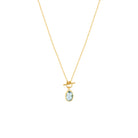 Skylark Blue Topaz Necklace in 18K Gold Vermeil or Silver Gold 1 - Australian Jewellery Brand Bowerbird Jewels