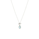 Skylark Blue Topaz Necklace in 18K Gold Vermeil or Silver Silver 1 - Australian Jewellery Brand Bowerbird Jewels