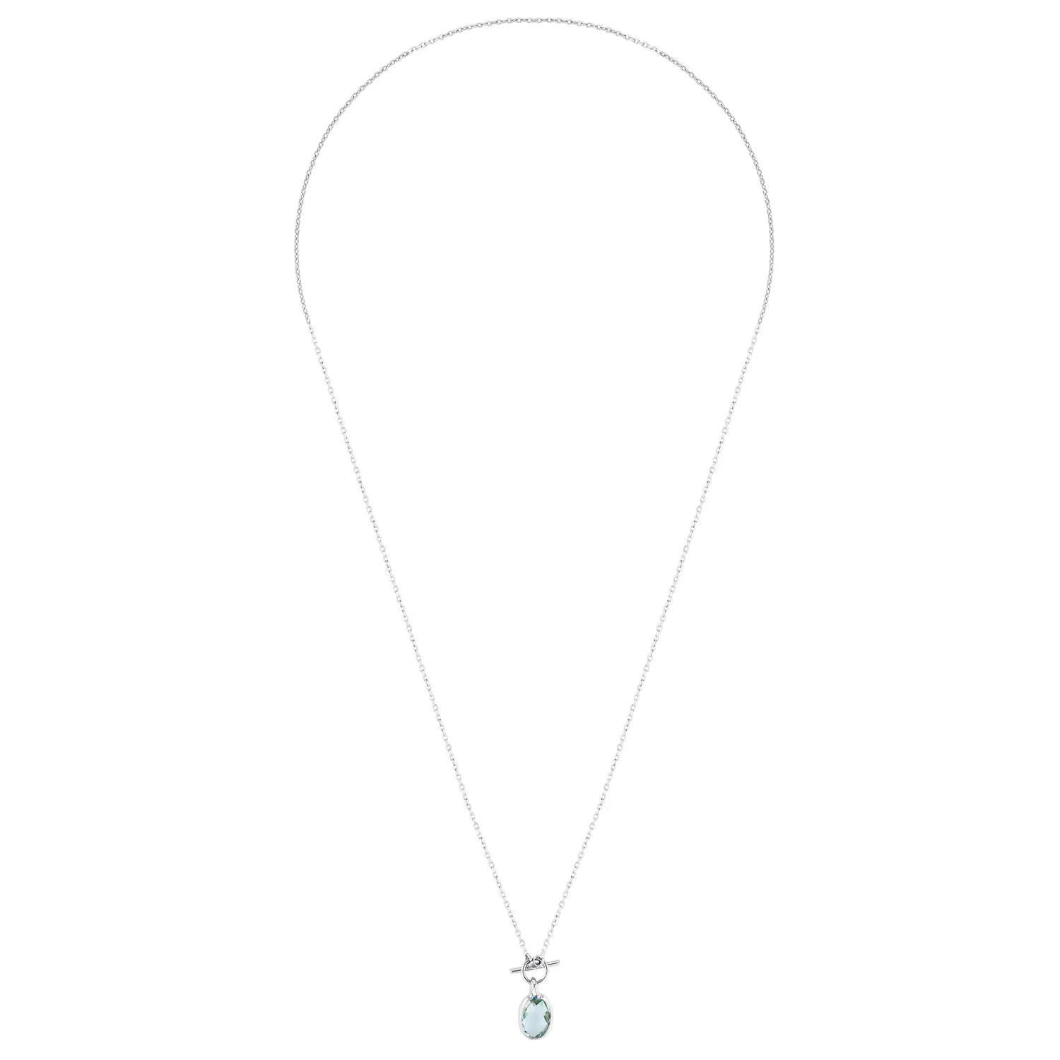 Skylark Blue Topaz Necklace in 18K Gold Vermeil or Silver Silver 2 - Australian Jewellery Brand Bowerbird Jewels