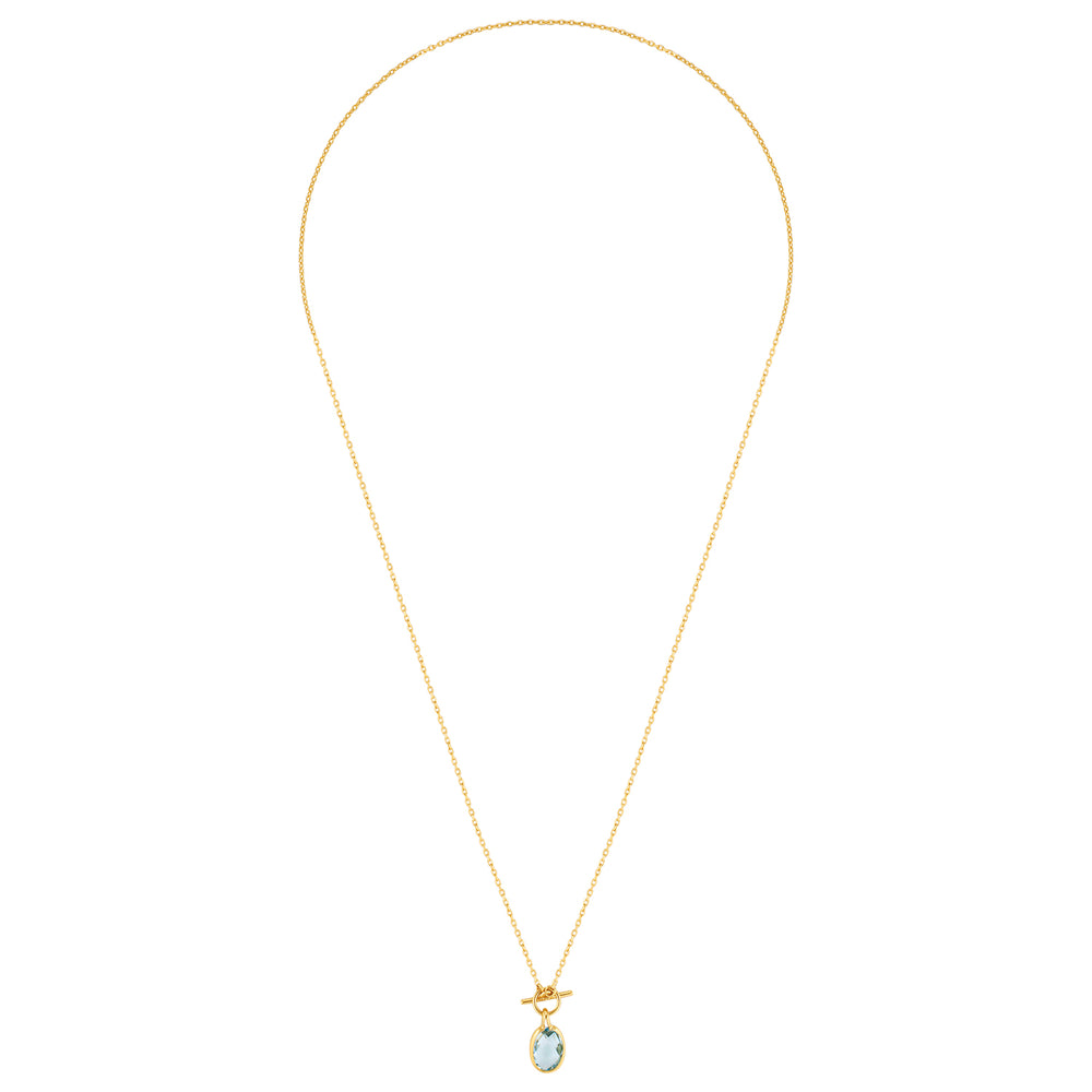 Skylark Blue Topaz Necklace in 18K Gold Vermeil or Silver Gold 2 - Bowerbird Jewels - Online Jewellery Store