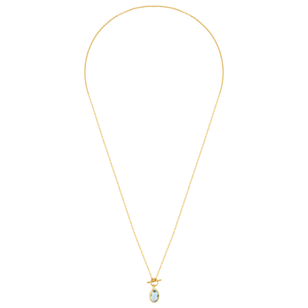 Skylark Blue Topaz Necklace in 18K Gold Vermeil or Silver Gold 2 - Australian Jewellery Brand Bowerbird Jewels