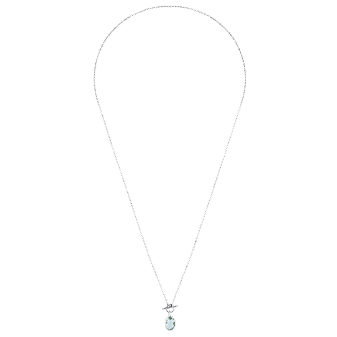 Skylark Blue Topaz Necklace in 18K Gold Vermeil or Silver Silver 3 - Australian Jewellery Brand Bowerbird Jewels