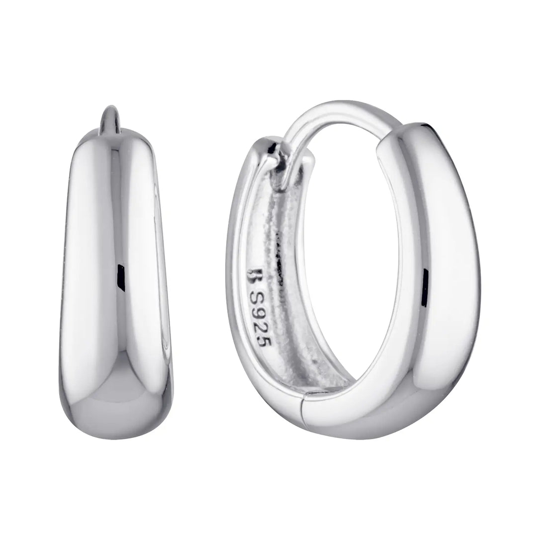 Small Tapering Huggie Earrings Silver 1 - Australian Jewellery Brand Bowerbird Jewels