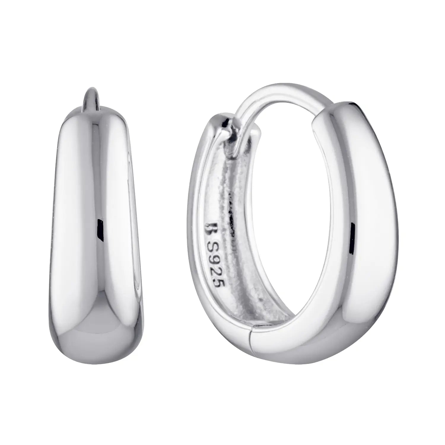 Small Tapering Huggie Earrings Silver 1 - Australian Jewellery Brand Bowerbird Jewels